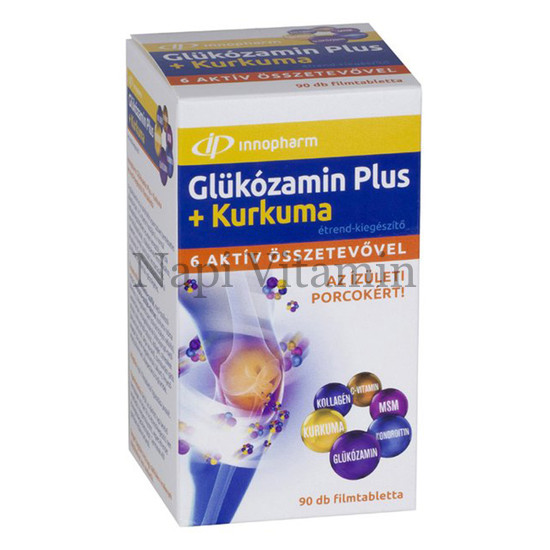 InnoPharm Glükozamin Plus+kurkuma filmtabletta 90x