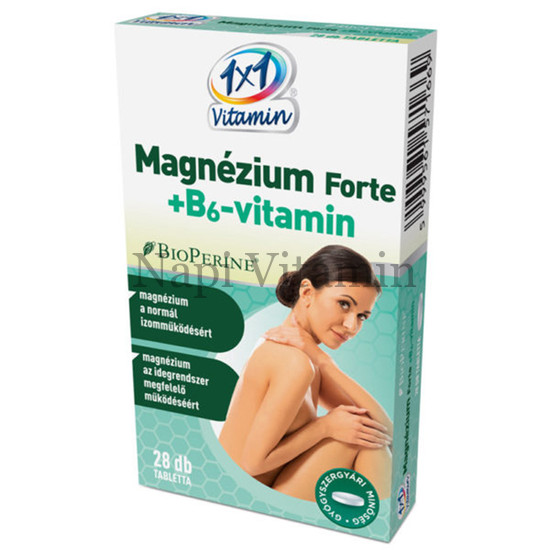 1x1 Vitamin Magnézium Forte + B6-vitamin BioPerinnel filmtabletta 28x 1x1 Vitamin Magnézium Forte + B6-vitamin BioPerinnel filmtabletta 28x