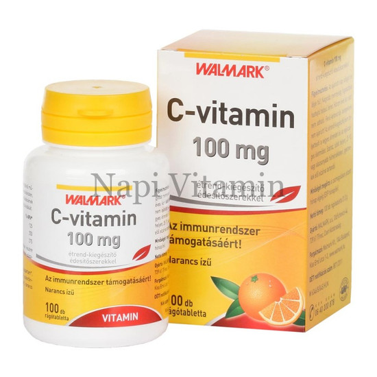 Walmark C-vitamin 100 mg narancs ízű rágótabletta 100x