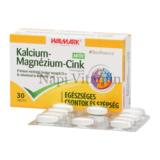 Walmark BioPerine Kalcium-Magnézium-Cink Aktív tabletta 30x