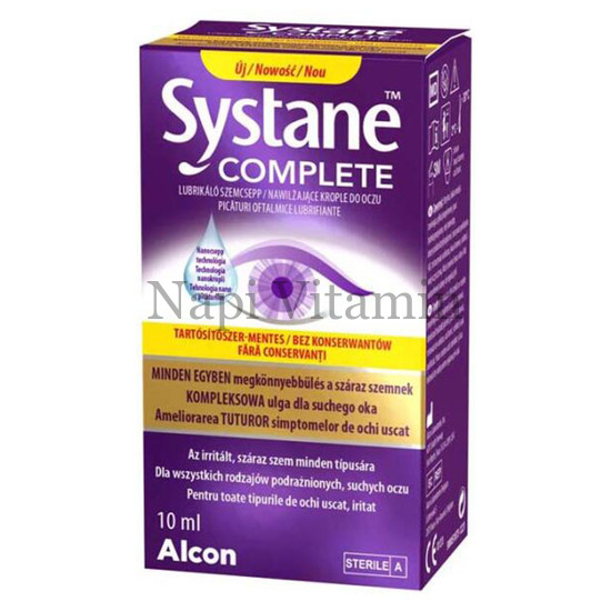 Systane Complete tartósítószer mentes szemcsepp 10ml Systane Complete tartósítószer mentes szemcsepp 10ml