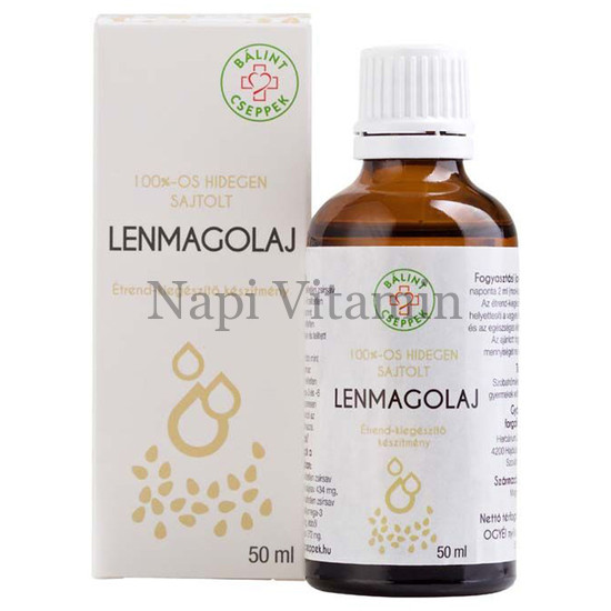 Bálint Cseppek Hidegen sajtolt 100% lenmagolaj 50ml