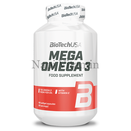 BioTechUsa Mega Omega-3 lágyzselatin kapszula 180x