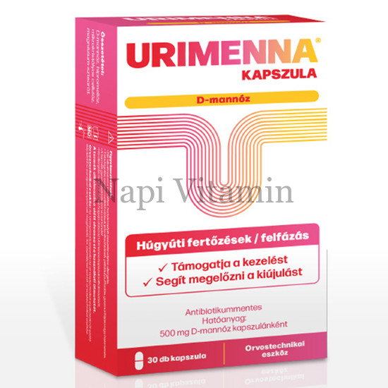 Urimenna D-mannóz 500mg kapszula 30x