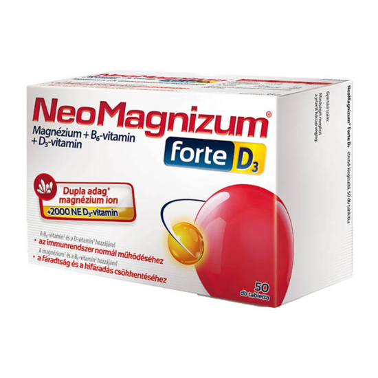 NeoMagnizum Forte D3 magnézium tabletta 50x