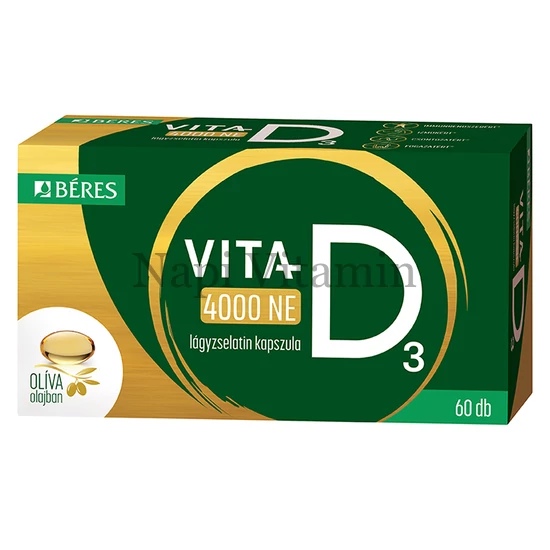 Béres Vita-D3 4000NE lágyzselatin kapszula 60x