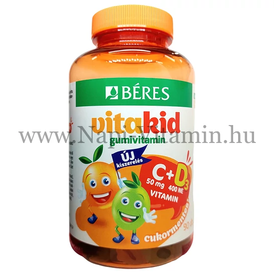 Béres Vitakid C+D3 gumivitamin 90x