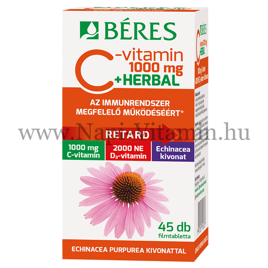 Béres Retard C-vitamin 1000 mg + Herbal filmtabletta 45x