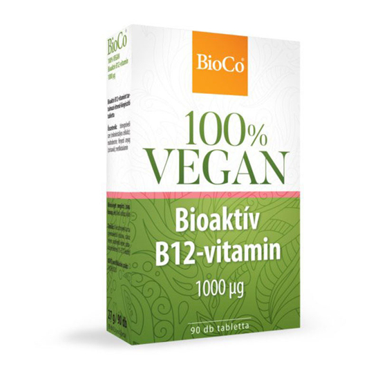BioCo 100% Vegan Bioaktív B12-vitamin 1000 μg tabletta 90x