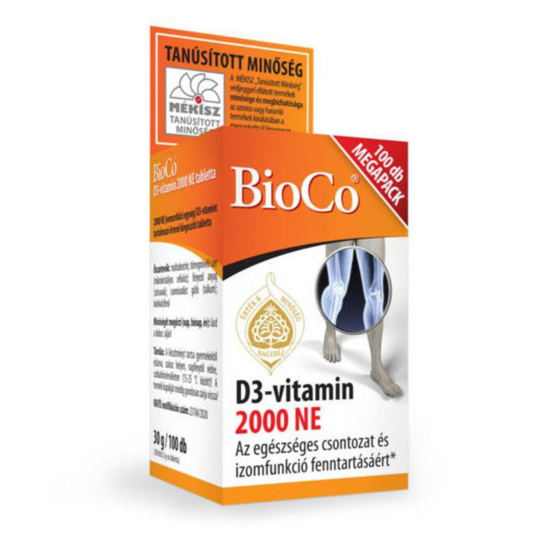 BioCo D3-vitamin 2000 NE Megapack tabletta 100x