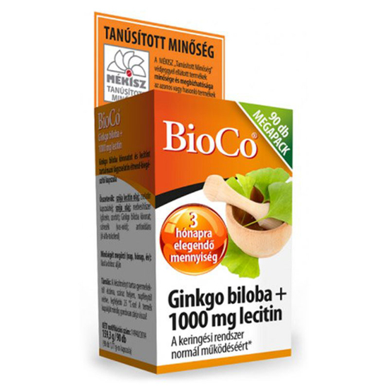 BioCo Ginkgo biloba + 1000 mg lecitin kapszula 90x