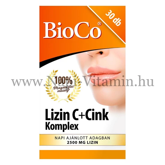 BioCo Lizin C+Cink Komplex tabletta 30x