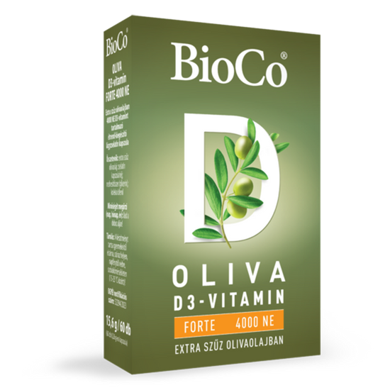BioCo Oliva D3 vitamin 4000NE Forte lágy kapszula 60x