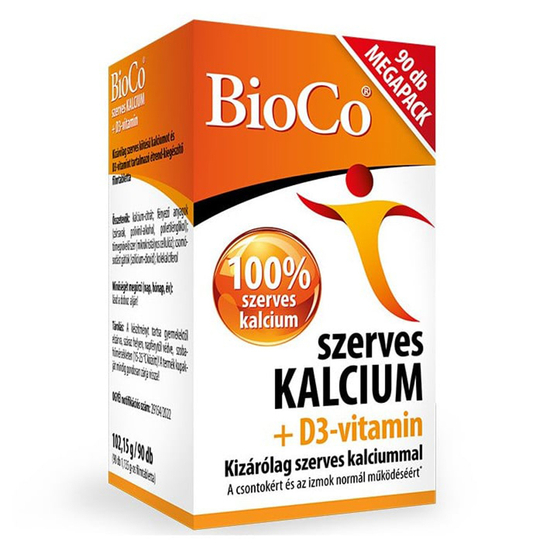 BioCo Szerves Kalcium + D3-vitamin filmtabletta 90x