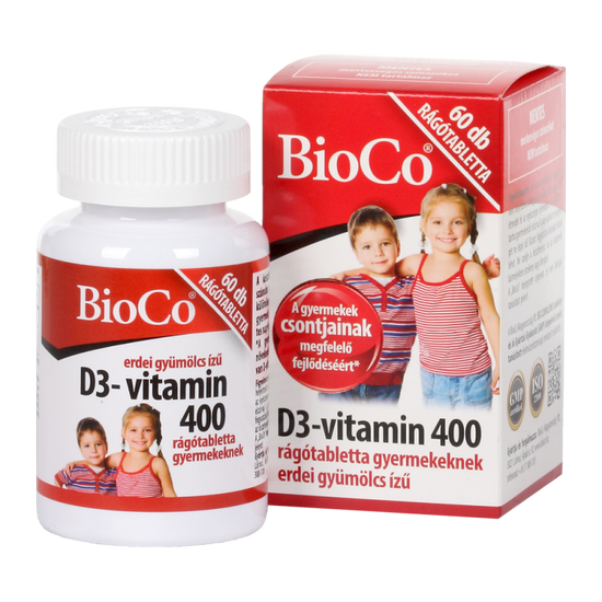 BioCo D3-vitamin 400 IU rágótabletta gyermeknek 60x
