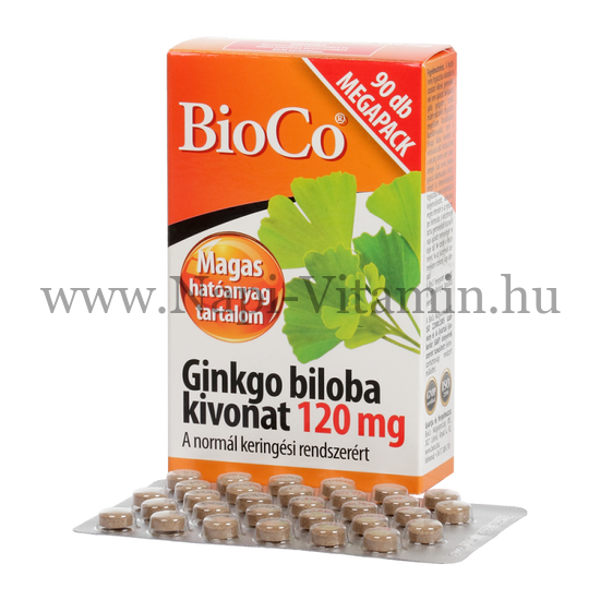 BioCo Ginkgo Biloba kivonat 120 mg tabletta 90x