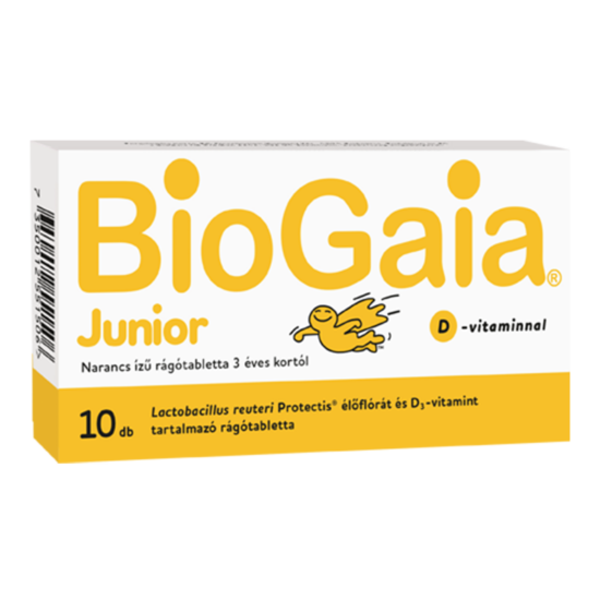 BioGaia Protectis Junior D3 rágótabletta narancs ízű 10x