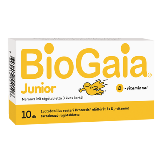 BioGaia Protectis Junior D3 rágótabletta narancs ízű 10x