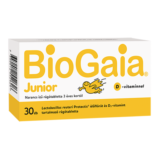 BioGaia Protectis Junior D3 rágótabletta narancs ízű 30x