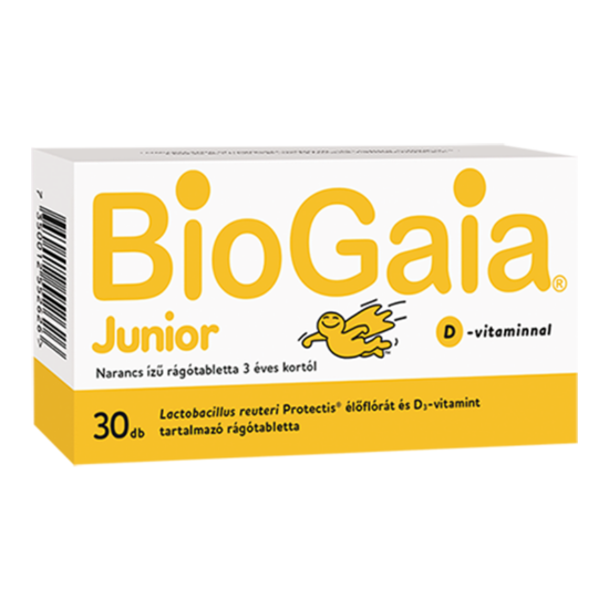 BioGaia Protectis Junior D3 rágótabletta narancs ízű 30x