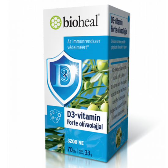 Bioheal D3-vitamin 3200NE Forte olívaolajjal kapszula 70x