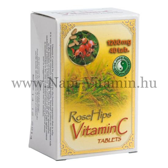 Dr. Chen Natúr C-vitamin csipkebogyóval tabletta 40x