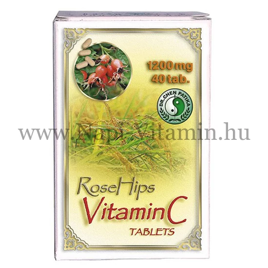 Dr. Chen Natúr C-vitamin tabletta csipkebogyó kivonattal 80x