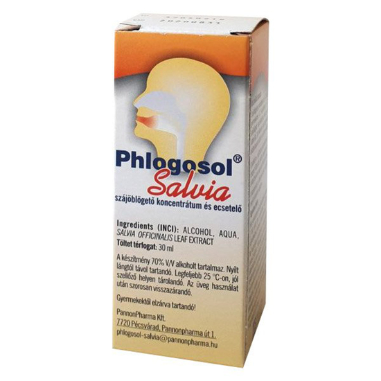 Phlogosol Salvia szájöblögető koncentrátum és ecsetelő 30ml