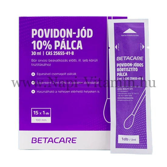 BETACARE povidon-jód 10% tamponpálca 15x