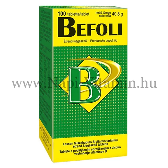 Befoli B vitamin tartalmú retard tabletta 100x