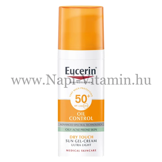 Eucerin Sun Oil Control napozó gél-krém arcra SPF50+ 50ml