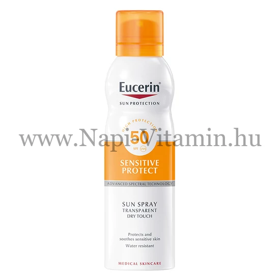 Eucerin Sun Sensitive Protect Színtelen napozó aerosol spray FF50 200ml