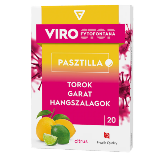 Virostop pasztilla citrus ízű 20x