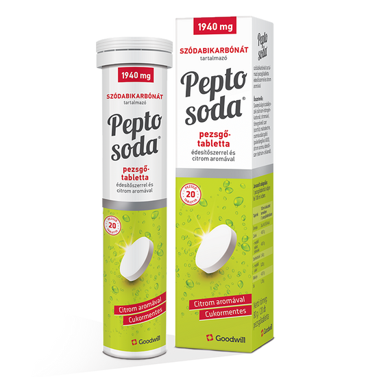 Pepto Soda® Szódabikarbónát tartalmazó pezsgőtabletta 20x
