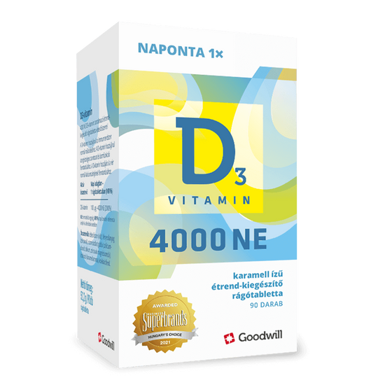 D3-Vitamin 4000NE rágótabletta 90x