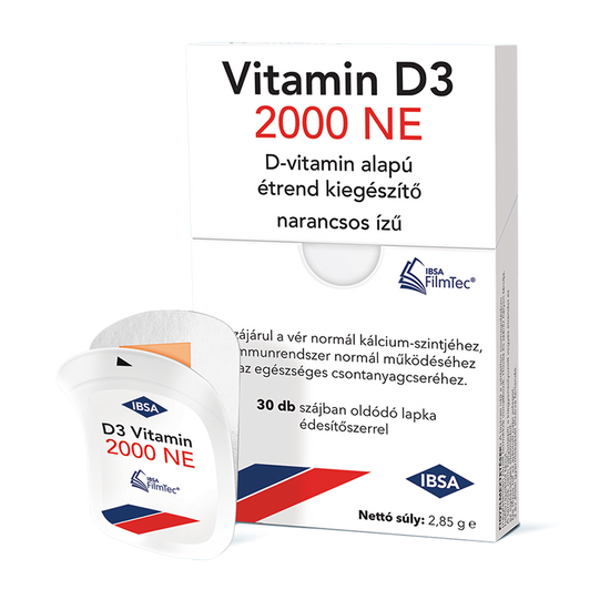 IBSA Vitamin D3 2000NE szájban oldódó lapka 30x