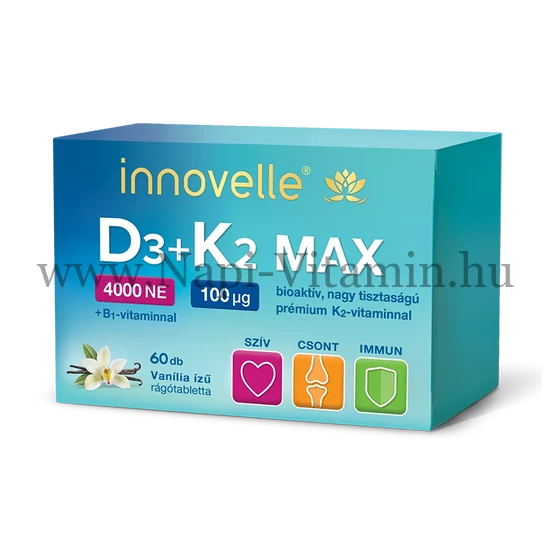 Innovelle D3+K2 MAX 4000NE rágótabletta 60x