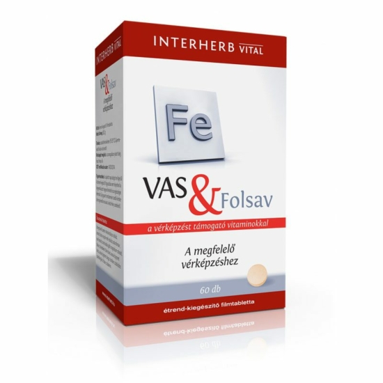 Interherb Vas + Folsav tabletta 60 db