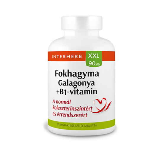 Interherb XXL 90 db FOKHAGYMA &amp; GALAGONYA +B1-vitamin tabletta