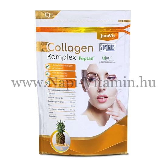 JutaVit Collagen Komplex ananász ízű kollagén italpor 381g