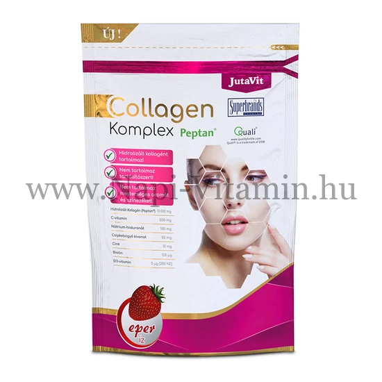 JutaVit Collagen Komplex eper ízű kollagén italpor 387g