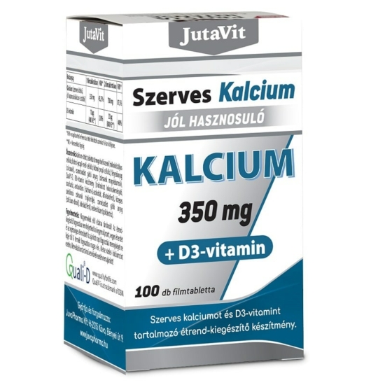 JutaVit Szerves Kalcium 350mg +D3 vitamin filmtabletta 100x