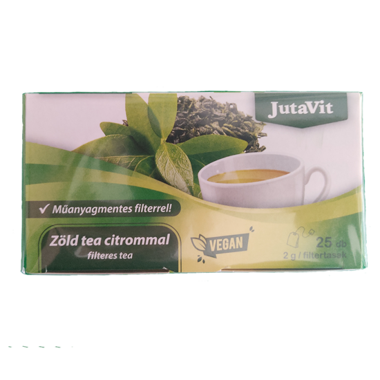 Jutavit zöld tea citrommal filteres tea 25x