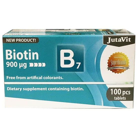 JutaVit Biotin B7-vitamin tabletta 100x