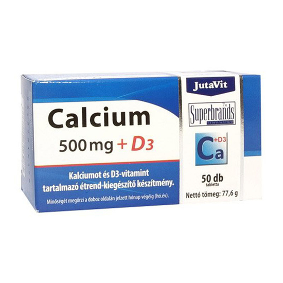 JutaVit Calcium 500 mg + D3-vitamin tabletta 50x
