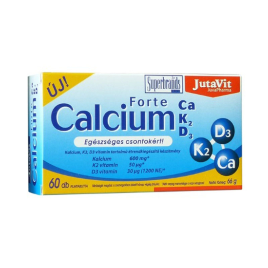 JutaVit Calcium Forte + K2 + D3 tabletta 60x
