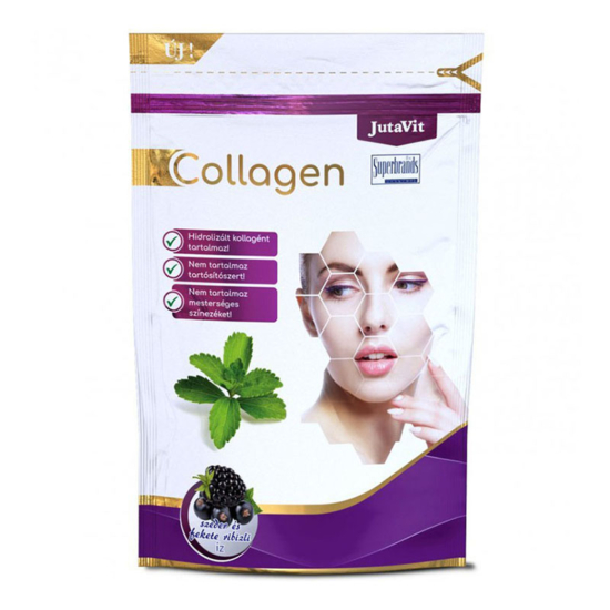 JutaVit Collagen feketeribizli-szeder ízű kollagén italpor 367g