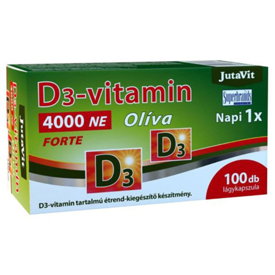 JutaVit D3-vitamin Forte 4000NE olíva lágykapszula 100x