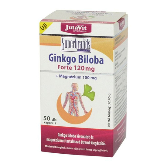 JutaVit Ginkgo Biloba Forte 120 mg + Magnézium 150 mg tabletta 50x