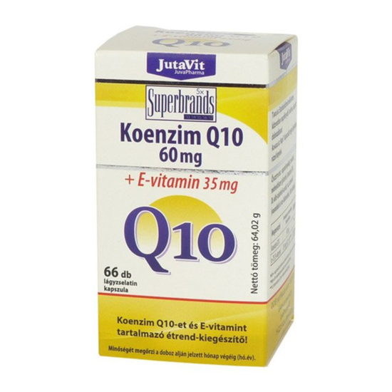 JutaVit Koenzim Q10 60mg + E-vitamin 35mg lágyzselatin kapszula 66x